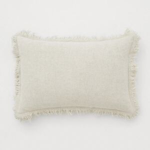 H&M Linen Blend Cushion Cover with Fringe